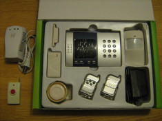 Sistem de alarma cu senzori fara fir si centrala telefonica ( cu senzor de gaz/fum si buton de panica) foto