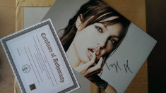 Autograf Angelina Jolie original cu certificat de autenticitate foto