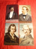 4 Ilustrate color - Personalitati -portrete ,ed. BKW Austria ,cca.1900