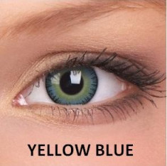 Lentile de contact colorate naturale Yellow Blue. foto