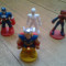 Set Colectie 4 Figurine Marvel Comics super heroes benzi desenate Spider Man Fantastic Four Captain America Thor Silver Surfer miniaturi