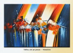 Tablou Abstract 110 - ulei pe panza 90x60cm LIVRARE GRATUITA 24-48h foto