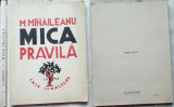 M. Mihaileanu , Mica pravila , Casa Scoalelor , 1943 , editia 1, Alta editura