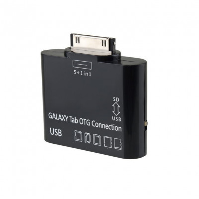 5 In 1 USB Card Reader Connector KIT OTG HOST Black For SAMSUNG GALAXY TAB 10.1 P7500 P7510 foto