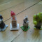 Colectie set lot 4 figurine Surprize Kinder Shrek Esel Wolf serie anii 2000 cu accesorii complete