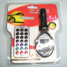 MODULATOR FM MP3 PLAYER + cablu audio pentru conectare directa pe telefon