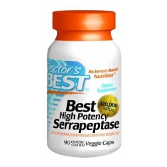 Serrapeptase forte 120000 UI/capsula, 90 capsule, antiinflamator, tratament sinuzita, reumatism, ateroscleroza, fibrom, chisturi foto