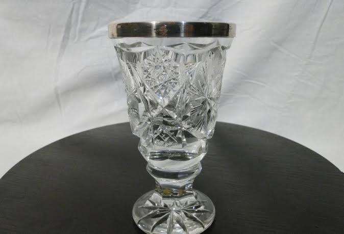 DEOSEBIT PAHAR/POKAL KRISTAL CU ARGINT ANUL 1810