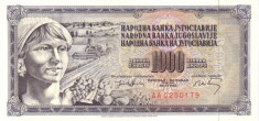 IUGOSLAVIA 1000 DINARI 1974; P 86 / UNC - NECIRCULATA foto