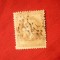 Timbru 10 C bistr. Napoleon III , 1867 Franta ,dantelat , stamp.