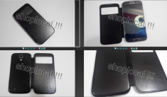 Husa flip COVER S VIEW piele eco *** Samsung Galaxy S4 I9500 ***CULOAREA NEAGRA /NEGRU -BONUS folie ECRAN + laveta *** LIVRARE GRATUITA IN TARA *** foto