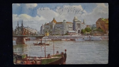 Budapesta - 1934 - Circulat - Vedere pe Dunare foto