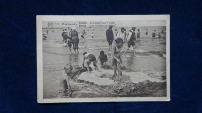Marakerke - Plaja - Copii la joaca - Vedere Albert circulata 1933 foto