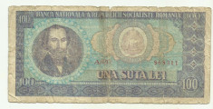 ROMANIA 100 LEI 1966 NR.4 foto