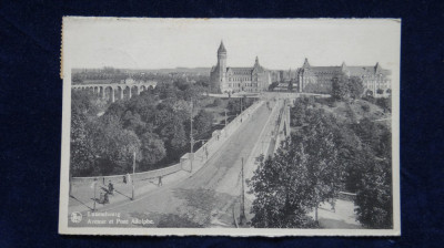 Vedere Nels Luxembourg. Pont Adolphe - 1948 Luxembourg foto