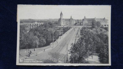 Vedere Nels Luxembourg. Pont Adolphe - 1948 Luxembourg foto