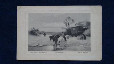 The Gipsies Encampment - Zigerunerrast - Vie de Boheme - Circulata 1912 foto