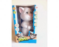 Talking Tom Cat alb-Jucarie vorbitoare foto