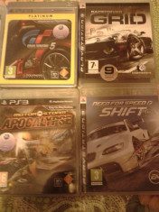 vand pachet 4 jocuri ps3,masini,rally,NFS,GT,GRID,ca noi foto