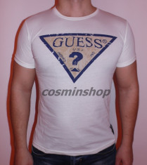 Tricou GUESS Model 2014 - Alb / Bleumarin / Negru !!! foto