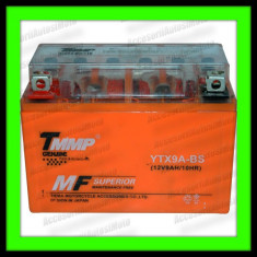 BATERIE MOTO 9Ah 12V 9A BATERIE 9 Ah cu GEL (fara intretinere) Baterie ATV 9Ah SCUTER foto