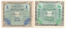 GERMANIA 50 PFENNIG 1/2 MARK 1944 F, 1 MARK 1944 U - pret per lot foto