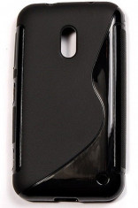 Husa silicon TPU, Nokia Lumia 620, model S-LINE, culoare neagra. foto