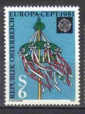 AUSTRIA 1981, EUROPA CEPT, serie neuzata, MNH, Nestampilat