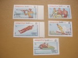 Cambodgia 1983 sport olimpiada MI 517-521 MNH