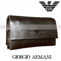 GIORGIO ARMANI - Borseta din piele foto