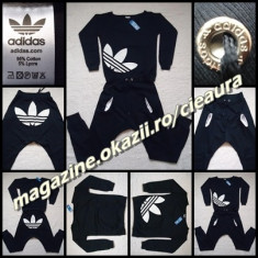 TRENING DAMA FIRMA ADIDAS BUMBAC BLEUMARIN EMBLEMA ALBA COSTUM SPORT HANORAC PANTALON LUNG TUR LASAT CAZUT JOS COLECTIE NOUA TRENINGURI FEMEI foto