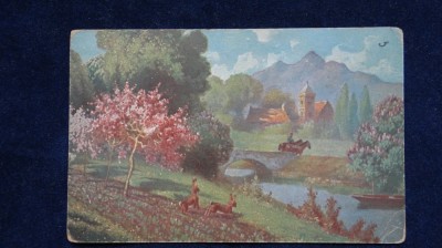 Vedere reproducere arta - Natura primavara - vedere necirculata foto