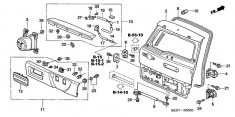 Ornament inferior hayon Honda CRV II (poz.11 pe cod de culoare) foto