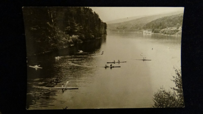 Valiug-Lacul de acumulare-Vedere circulata 1966-stampile Timisoara, Valiug-Banat