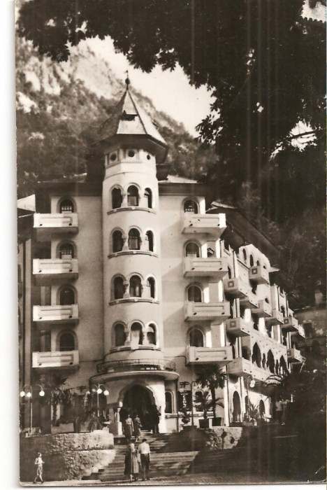 CPI (B4128) BAILE HERCULANE. HOTEL CERNA, EDITURA MERIDIANE, CIRCULATA, 1967, STAMPILA