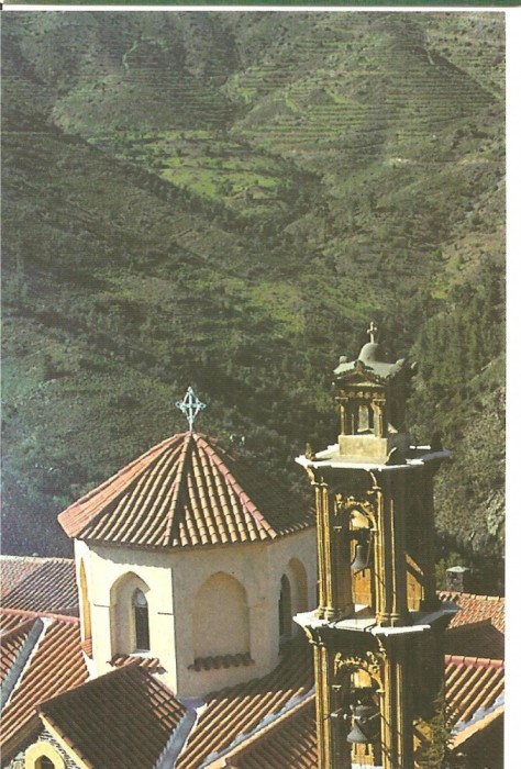 CPI (B4119) VEDERE EXTERIOARA A CUPOLEI SI CLOPOTULUI MANASTIRII MACHAIRAS, EDITATA IN GRECIA, NECIRCULATA