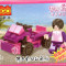 Masina tip lego for girls, 35 piese, jucarie constructiva, Cogo 14602-1
