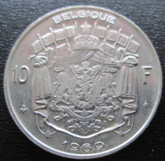 (651) BELGIA 10 FRANCI 1969 foto