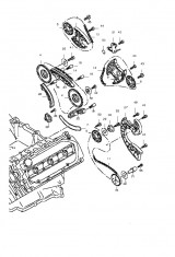 Kit distributie lant (partea centrala) motor Audi 3.0 TDI foto