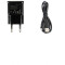 INCARCATOR L4 2 E440 L4 2 E445 CU MUFA MICROUSB CULOARE NEAGRA FORMAT DIN ADAPTOR PRIZA USB + CABLU MICROUSB 5V 1000Ma