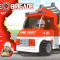 Masina de pompieri tip lego, 101 piese, jucarie constructiva, AUSINI 21407