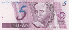 BRAZILIA 5 REAIS 1997 UNC foto