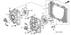 Motor ventilator (racire si aer conditionat)radiator Honda CRV (poz.7 si 11) foto