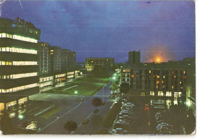 CPI (B4196) PITESTI. VEDERE DIN CENTRU, EDITURA OSETCM, CIRCULATA, 1977, STAMPILA, TIMBRU foto