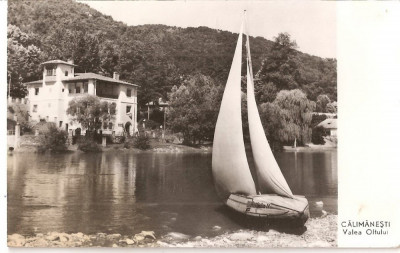 CPI (B4181) CALIMANESTI. VALEA OLTULUI, EDITURA MERIDIANE, CIRCULATA, 1963, RPR, STAMPILE, BARCA CU PANZE foto