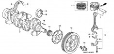 Piston STD fara segmenti motor 1,4 Honda (poz.1) foto