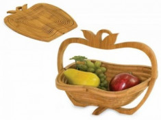 Cos pliabil din lemn pentru fructe si legume foto