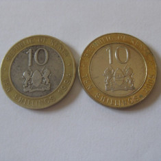 KENYA-10 SHILLINGS 1994+10 SHILLINGS 2005-