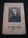 AL. T. STAMATIAD - PAGINI DIN BAUDELAIRE * DESENURI * MANUSCRISE * AUTOGRAFE
