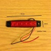 Lampa Gabarit Laterala 6 SMD ROSU 12V, 96mm x 20mm, Auto, Camion, Remorca